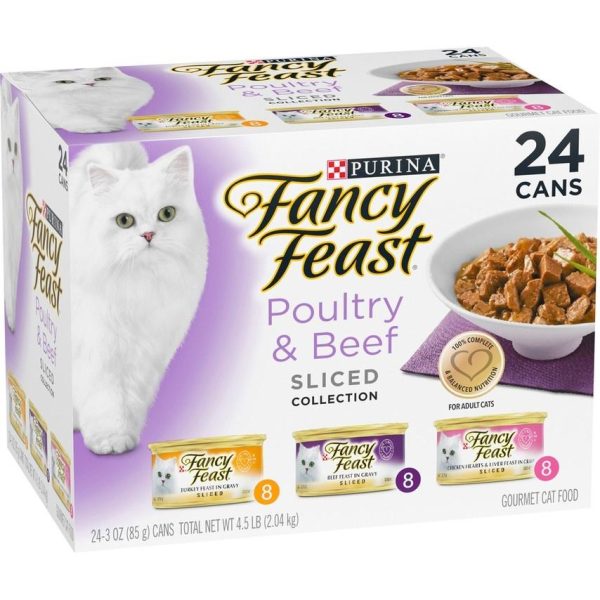 Fancy Feast Sliced Poultry & Beef Feast Variety Canned Cat Food Online