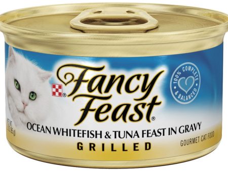 Fancy Feast Grilled Ocean Whitefish and Tuna Canned Cat Food Online Sale