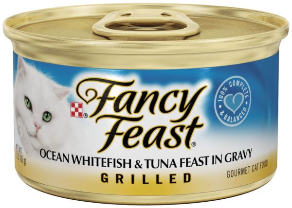 Fancy Feast Grilled Ocean Whitefish and Tuna Canned Cat Food Online Sale