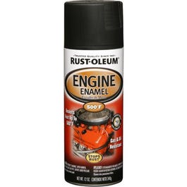 Engine Spray Enamel, Black Semi-Gloss, 12-oz. For Discount