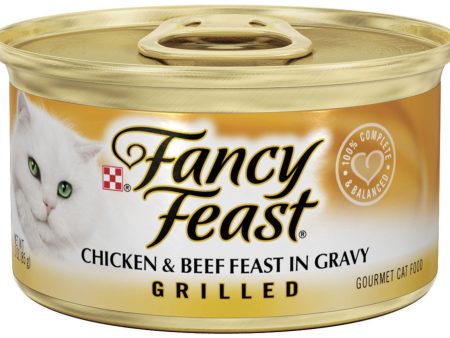 Fancy Feast Grilled Chicken and Beef Canned Cat Food Fashion