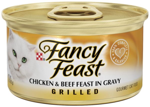 Fancy Feast Grilled Chicken and Beef Canned Cat Food Fashion