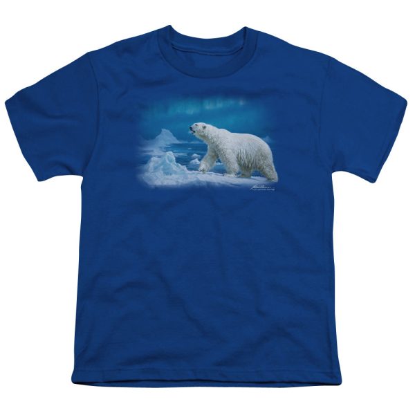 WILDLIFE : NOMAD OF THE NORTH S\S YOUTH Cotton 18\1 Royal Blue XS Discount