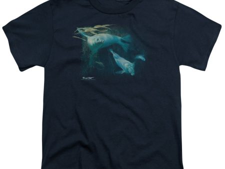 WILDLIFE : KELP PATROL S\S YOUTH Cotton 18\1 Navy XS on Sale