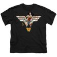 WONDER WOMAN : WONDER WOMAN 80TH COLLAGE LOGO S\S YOUTH Cotton 18\1 Black MD For Cheap