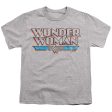 WONDER WOMAN : WONDER WOMAN RETRO 2 S\S YOUTH Cotton 18\1 Athletic Heather XL Online Hot Sale