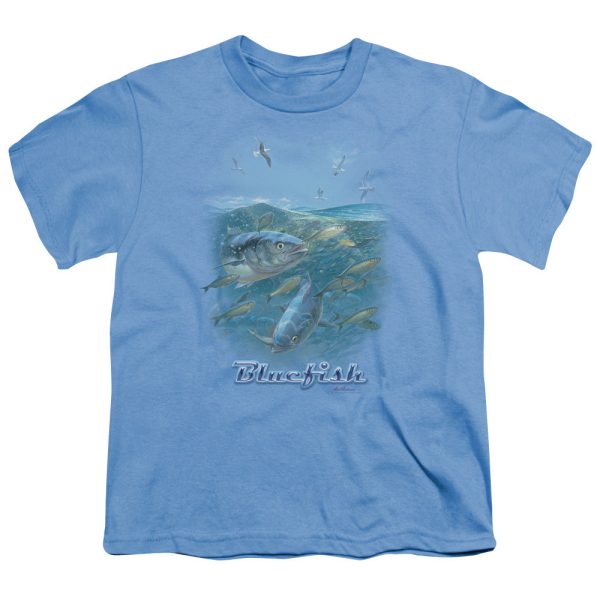 WILDLIFE : BLUE MAYHEM S\S YOUTH Cotton 18\1 CAROLINA BLUE MD Cheap