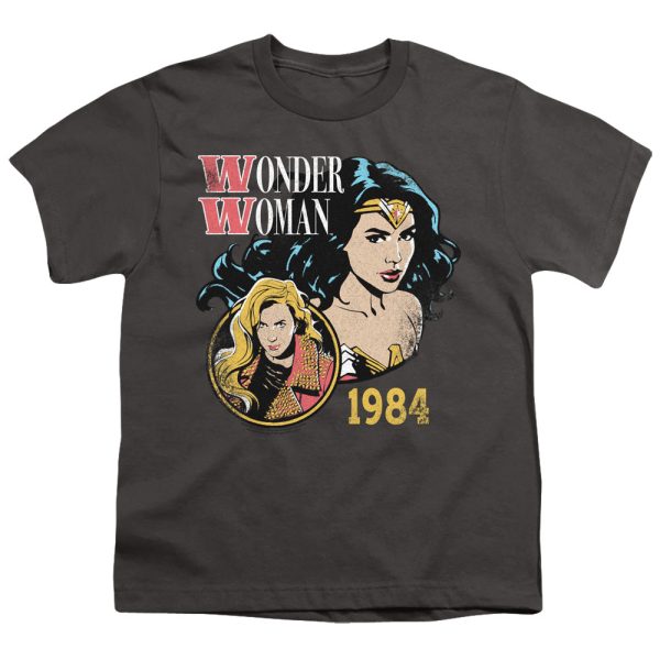 WONDER WOMAN 84 : 84 RETRO S\S YOUTH Cotton 18\1 Charcoal LG For Cheap