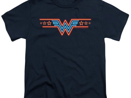 WONDER WOMAN 84 : NEON BEAT S\S YOUTH Cotton 18\1 Navy SM Sale