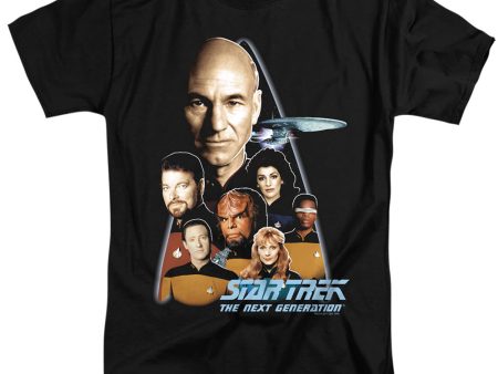 STAR TREK : THE NEXT GENERATION S\S ADULT TALL T-SHIRT BLACK 2X Fashion