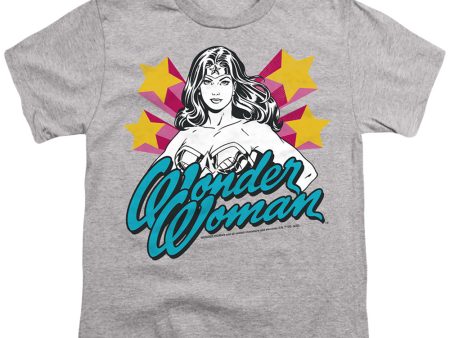 WONDER WOMAN : STANCE 1 S\S YOUTH Cotton 18\1 Athletic Heather MD For Sale