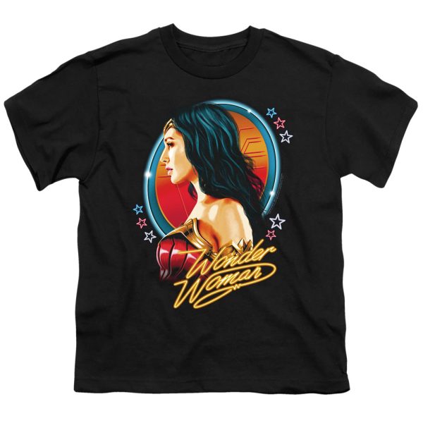 WONDER WOMAN 84 : WARRIOR 84 S\S YOUTH Cotton 18\1 Black LG For Cheap