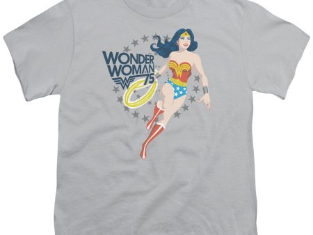 WONDER WOMAN : SIMPLE 75 S\S YOUTH Cotton 18\1 Silver MD Fashion