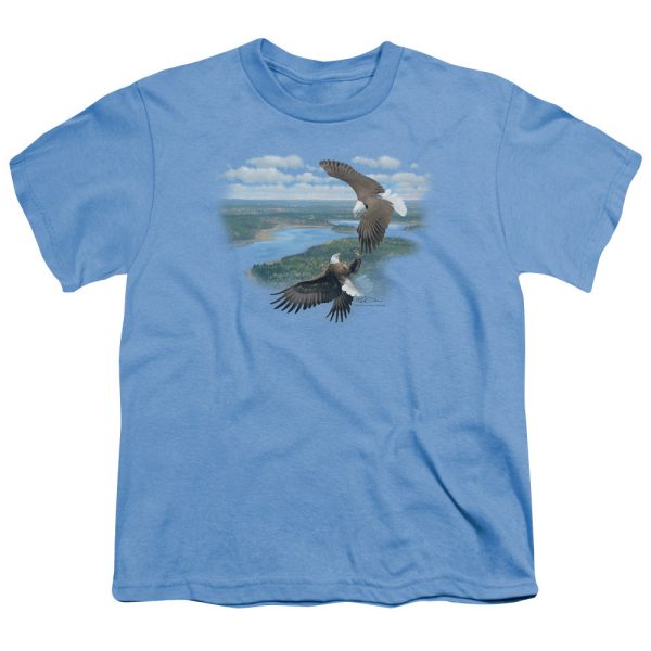 WILDLIFE : SKY DANCERS S\S YOUTH Cotton 18\1 CAROLINA BLUE LG Supply