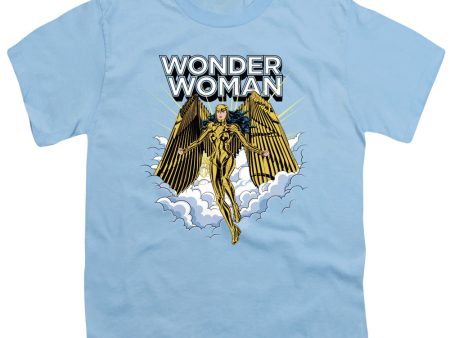 WONDER WOMAN 84 : GLORIOUS WONDER S\S YOUTH Cotton 18\1 Light Blue SM For Discount