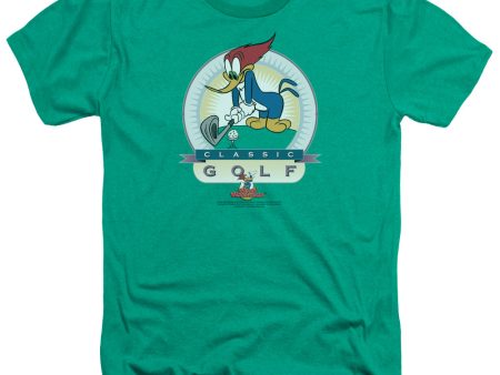 WOODY WOODPECKER : CLASSIC GOLF ADULT HEATHER Kelly Green XL For Cheap