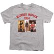 WONDER WOMAN 84 : COLLEGIATE MONTAGE S\S YOUTH Cotton 18\1 Athletic Heather LG For Cheap