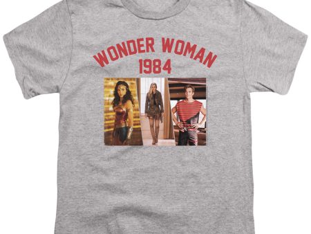 WONDER WOMAN 84 : COLLEGIATE MONTAGE S\S YOUTH Cotton 18\1 Athletic Heather LG For Cheap