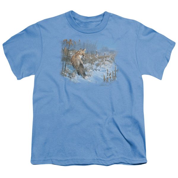 WILDLIFE : WINTER RED FOX S\S YOUTH Cotton 18\1 CAROLINA BLUE SM Discount