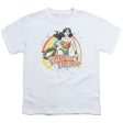 WONDER WOMAN : WONDER AIRBRUSH S\S YOUTH Cotton 18\1 White MD For Discount