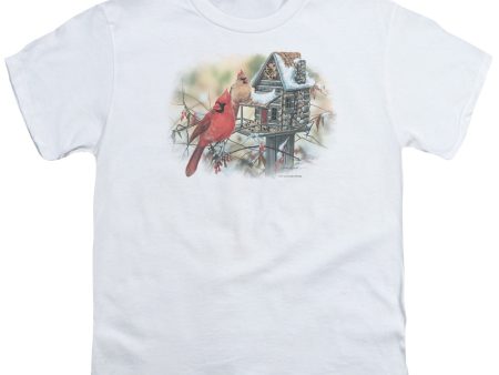 WILDLIFE : CARDINAL S RUSTIC RETREAT S\S YOUTH Cotton 18\1 WHITE MD Fashion