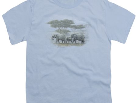 WILDLIFE : HEART OF AFRICA S\S YOUTH Cotton 18\1 LIGHT BLUE MD Online