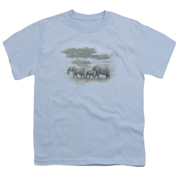 WILDLIFE : HEART OF AFRICA S\S YOUTH Cotton 18\1 LIGHT BLUE MD Online