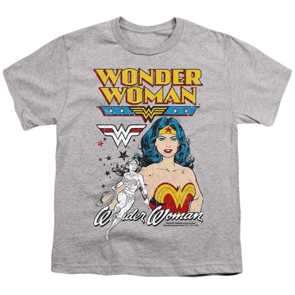 WONDER WOMAN : WONDER WOMAN DUO S\S YOUTH Cotton 18\1 Athletic Heather LG For Cheap