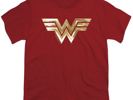 WONDER WOMAN 84 : GOLDEN LOGO S\S YOUTH Cotton 18\1 Cardinal XL Hot on Sale