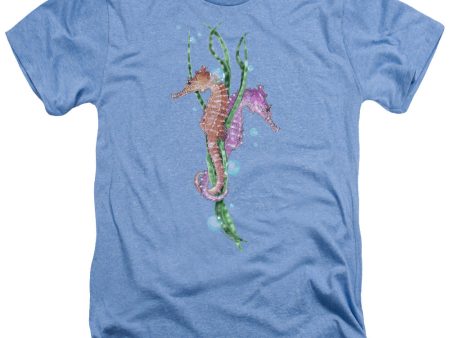 WILDLIFE : SEAHORSE DANCE ADULT HEATHER Light Blue SM on Sale