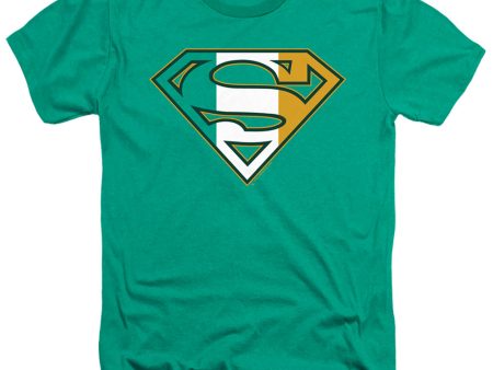 SUPERMAN : IRISH SHIELD ADULT HEATHER Kelly Green XL Supply