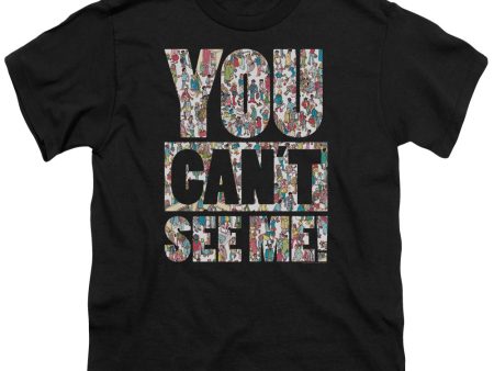 WHERE S WALDO : SEE ME S\S YOUTH Cotton 18\1 Black LG Online now