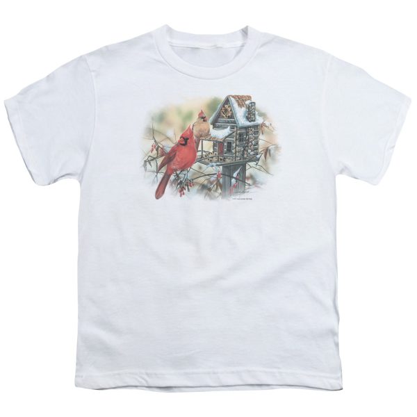 WILDLIFE : CARDINAL S RUSTIC RETREAT S\S YOUTH Cotton 18\1 WHITE SM Online Hot Sale