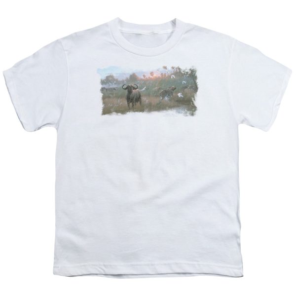 WILDLIFE : CAPE BUFFALO S\S YOUTH Cotton 18\1 WHITE XL For Discount