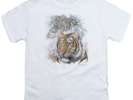 WILDLIFE : TIGERS S\S YOUTH Cotton 18\1 White XS Cheap