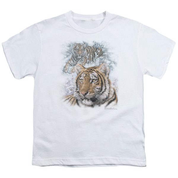 WILDLIFE : TIGERS S\S YOUTH Cotton 18\1 White XS Cheap