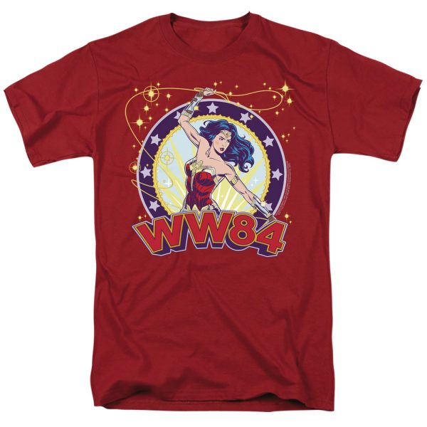 WONDER WOMAN 84 : LASSO STAR S\S ADULT 100% COTTON 18\1 T-SHIRT Cardinal 3X Online Sale