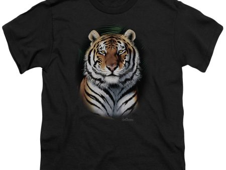 WILDLIFE : JUNGLE FIRE S\S YOUTH Cotton 18\1 Black LG Fashion