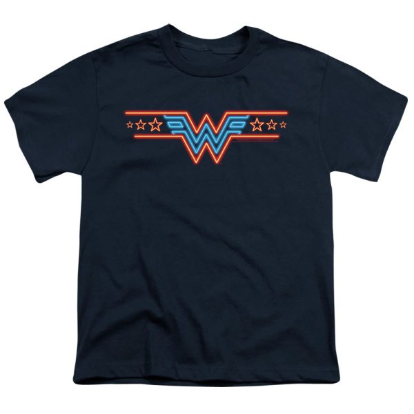 WONDER WOMAN 84 : NEON BEAT S\S YOUTH Cotton 18\1 Navy XS Supply