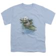 WILDLIFE : KELP CRADLE OTTERS S\S YOUTH Cotton 18\1 LIGHT BLUE XL Discount