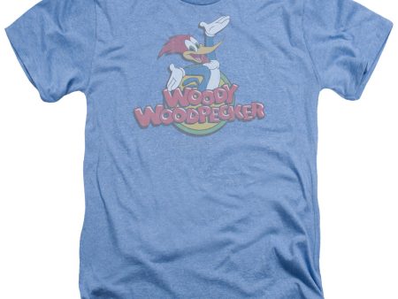 WOODY WOODPECKER : RETRO FADE ADULT HEATHER LIGHT BLUE XL For Sale