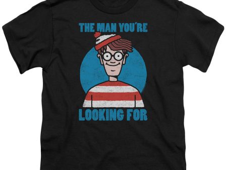 WHERE S WALDO : LOOKING FOR ME S\S YOUTH Cotton 18\1 Black XL Fashion