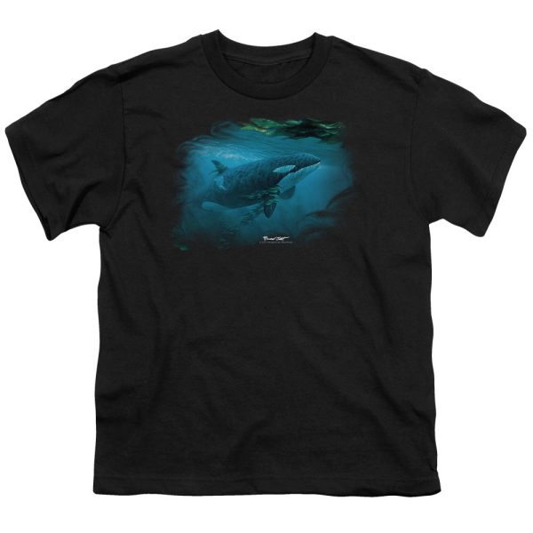 WILDLIFE : PURSUIT THRU THE KELP ORCA S\S YOUTH Cotton 18\1 BLACK XL Fashion