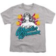 WONDER WOMAN : STANCE 1 S\S YOUTH Cotton 18\1 Athletic Heather SM Discount