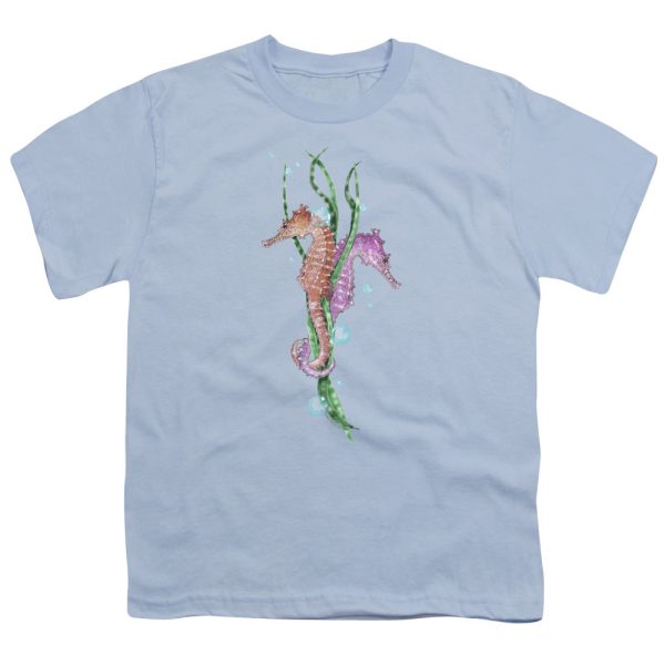 WILDLIFE : SEAHORSE DANCE S\S YOUTH Cotton 18\1 Light Blue XL Discount