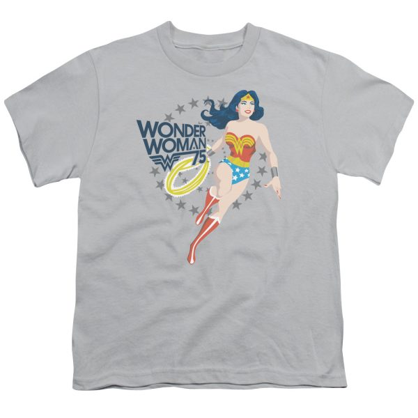 WONDER WOMAN : SIMPLE 75 S\S YOUTH Cotton 18\1 Silver LG For Cheap