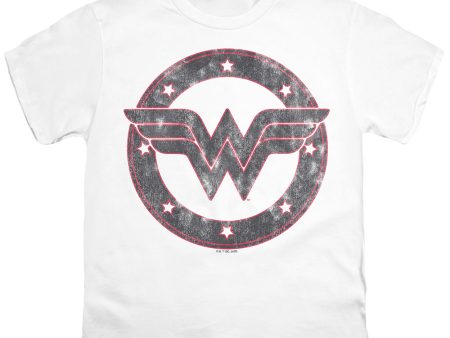 WONDER WOMAN : EMBLEM 2 S\S YOUTH Cotton 18\1 White MD Online Sale