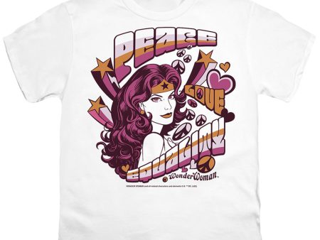 WONDER WOMAN : PEACE AND LOVE 2 S\S YOUTH Cotton 18\1 White MD Online