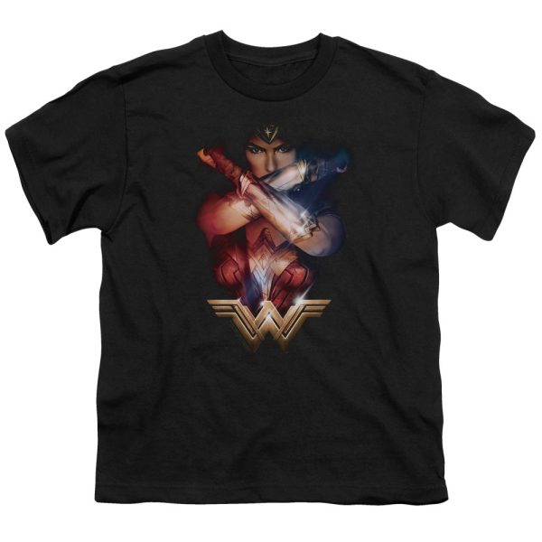 WONDER WOMAN MOVIE : ARMS CROSSED S\S YOUTH Cotton 18\1 Black XL Fashion