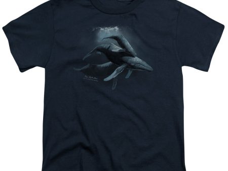 WILDLIFE : POWER AND GRACE S\S YOUTH Cotton 18\1 NAVY MD For Cheap